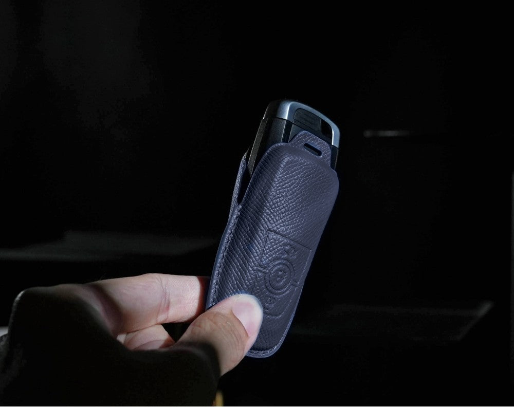 Blue Leather Key Cover for Ford Smart Key (Style R3)