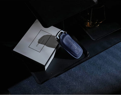 Blue Leather Key Cover for Ford Smart Key (Style R4)