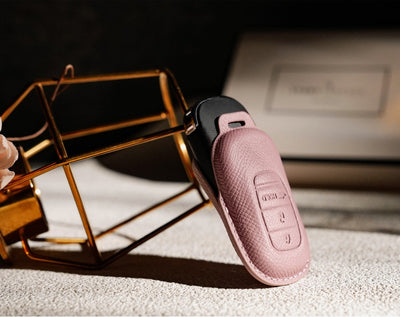 Pink Leather Key Cover for Honda Smart Key (Style O3)