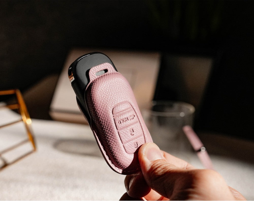 Pink Leather Key Cover for Honda Smart Key (Style O3)