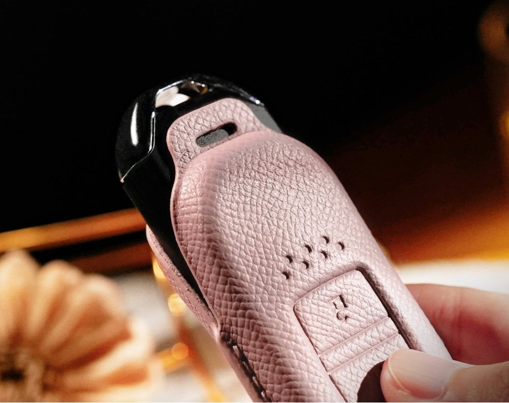 Pink Leather Key Cover for Honda Smart Key (Style R2)