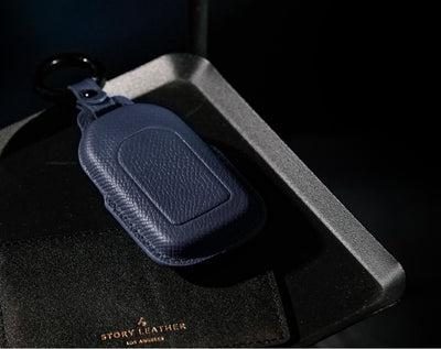 Blue Leather Key Cover for Honda Smart Key (Style R2)