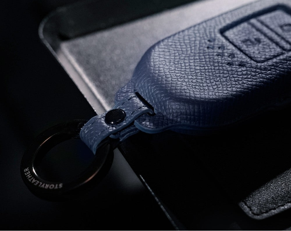 Blue Leather Key Cover for Honda Smart Key (Style R2)