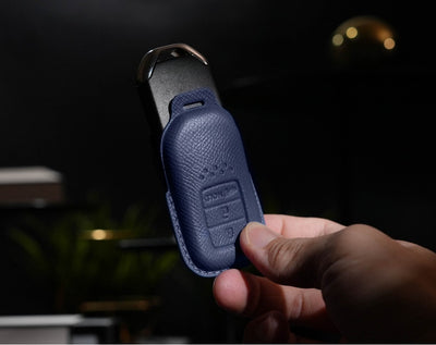 Blue Leather Key Cover for Honda Smart Key (Style R3)