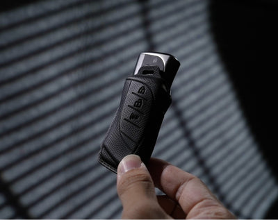 Black Leather Key Cover for Lexus Smart Key (Style R3)
