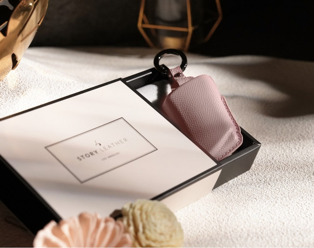 Pink Leather Key Cover for Lexus Smart Key (Style R3)