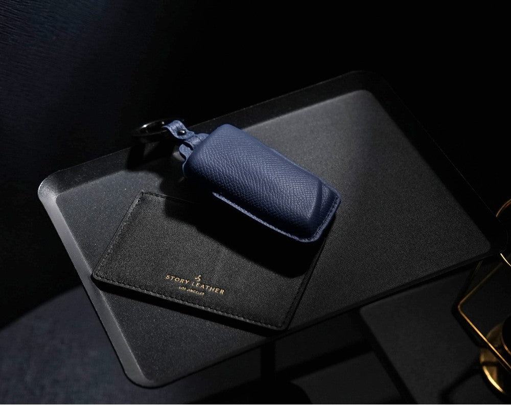 Blue Leather Key Cover for Lexus Smart Key (Style R3)