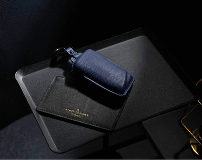 Blue Leather Key Cover for Lexus Smart Key (Style R3)