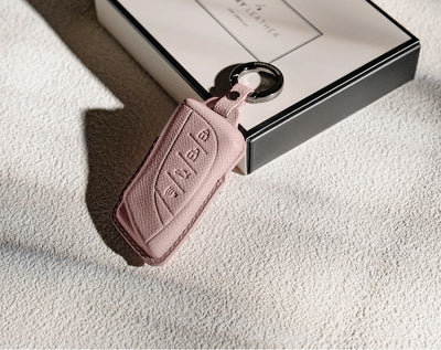 Pink Leather Key Cover for Lexus Smart Key (Style R4)