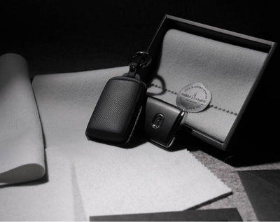 Black Leather Key Cover for Mazda Smart Key (Style S3)