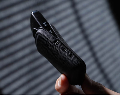 Black Leather Key Cover for Mazda Smart Key (Style S3)