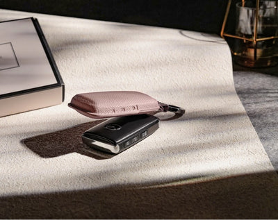 Pink Leather Key Cover for Mazda Smart Key (Style S3)