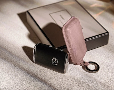 Pink Leather Key Cover for Mazda Smart Key (Style S3)