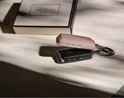 Pink Leather Key Cover for Mazda Smart Key (Style S3)