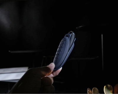 Blue Leather Key Cover for Nissan Smart Key (Style O5)