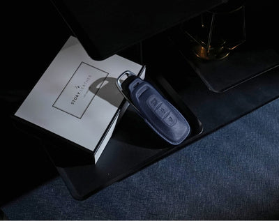 Blue Leather Key Cover for Nissan Smart Key (Style R3)
