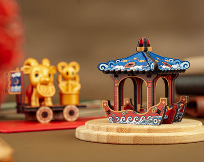 Goat and Treasure Ship display set
