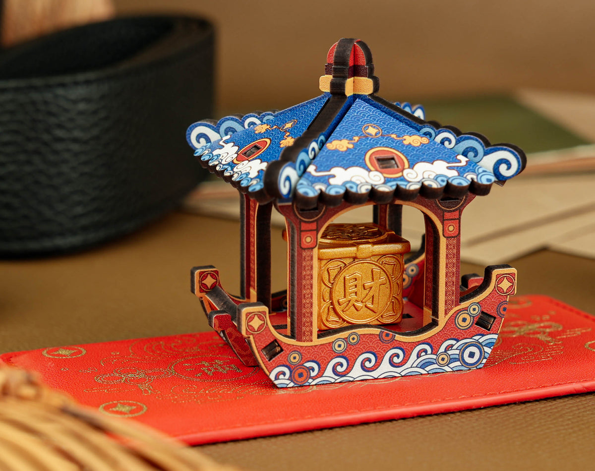 UV-printed wooden Treasure Ship