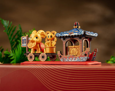 Goat and Treasure Ship display set, alternate view