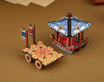UV-printed wooden Wealth Cart