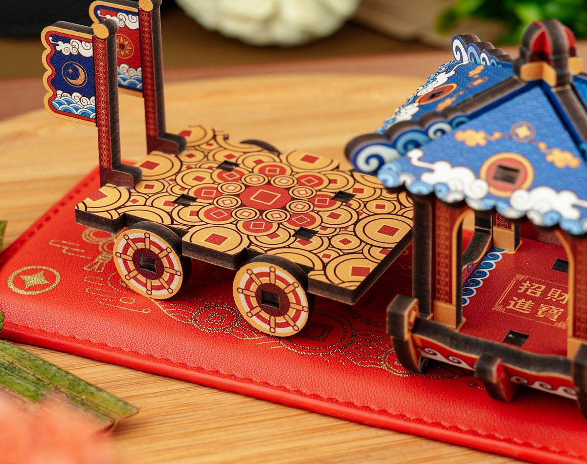 Wealth Cart and Treasure Ship detail