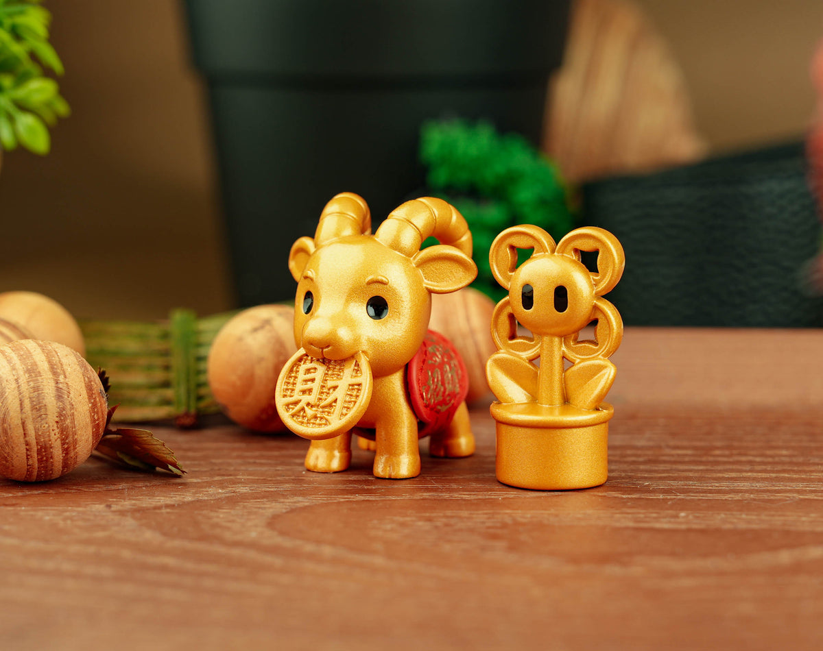 Solid brass Wealth-Guiding Goat