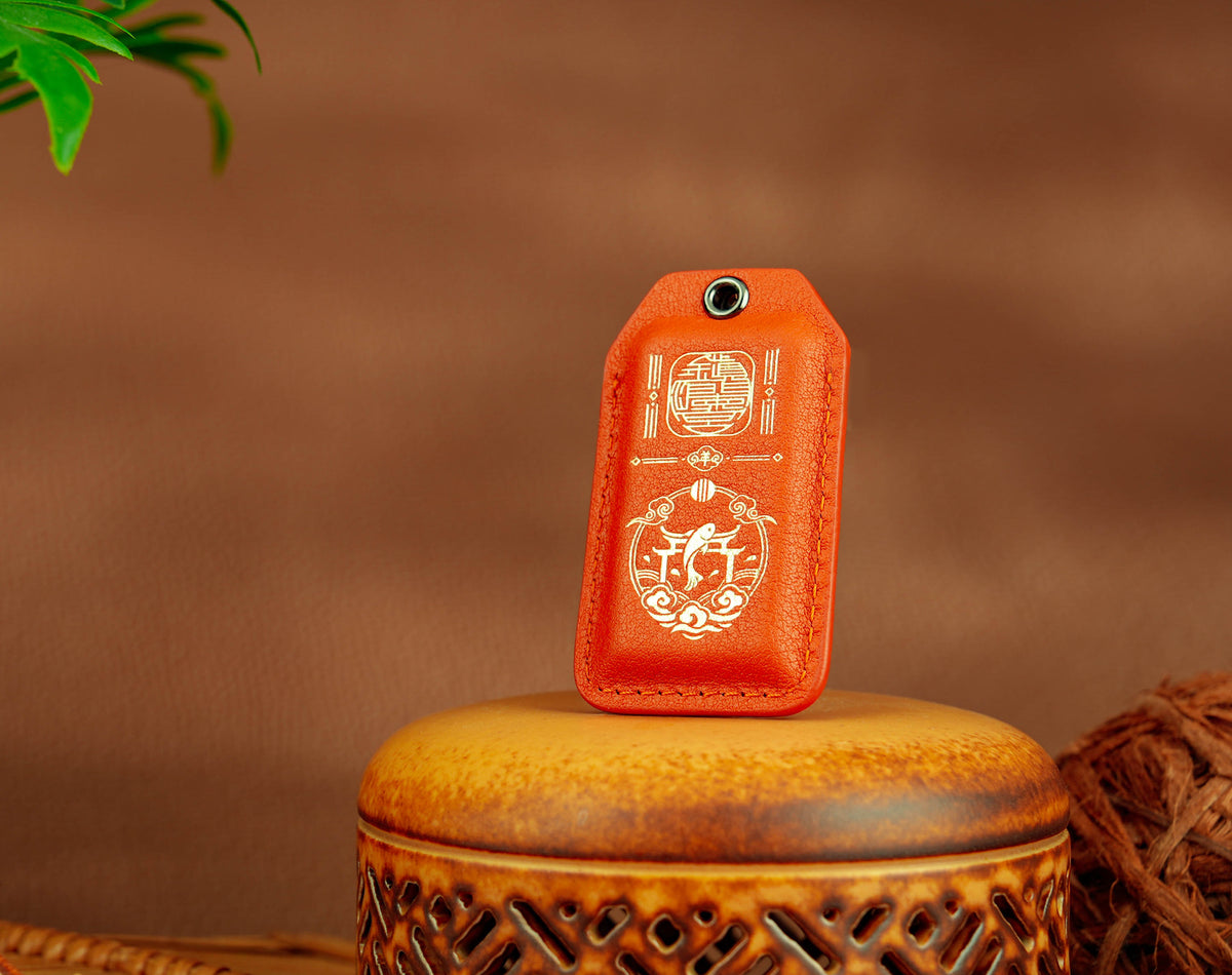Career Breakthrough Amulet back with carp leaping the Dragon's Gate