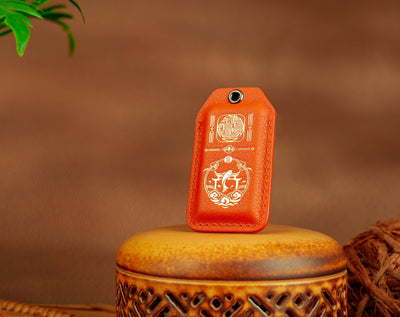 Career Breakthrough Amulet back with carp leaping the Dragon's Gate