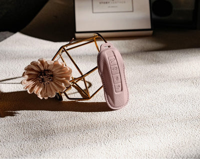 Pink Leather Key Cover for Porsche Smart Key (Style C4)