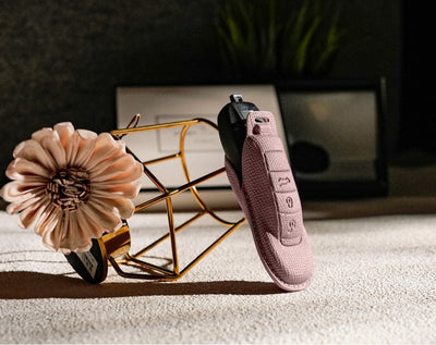 Pink Leather Key Cover for Porsche Smart Key (Style O3)