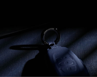 Blue Leather Key Cover for Subaru Smart Key (Style O3)