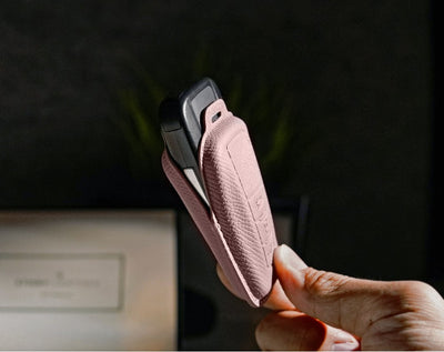 Pink Leather Key Cover for Toyota Smart Key (Style O3)