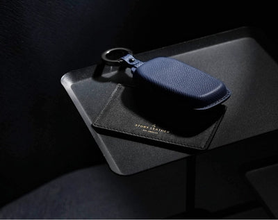 Blue Leather Key Cover for Toyota Smart Key (Style O3)