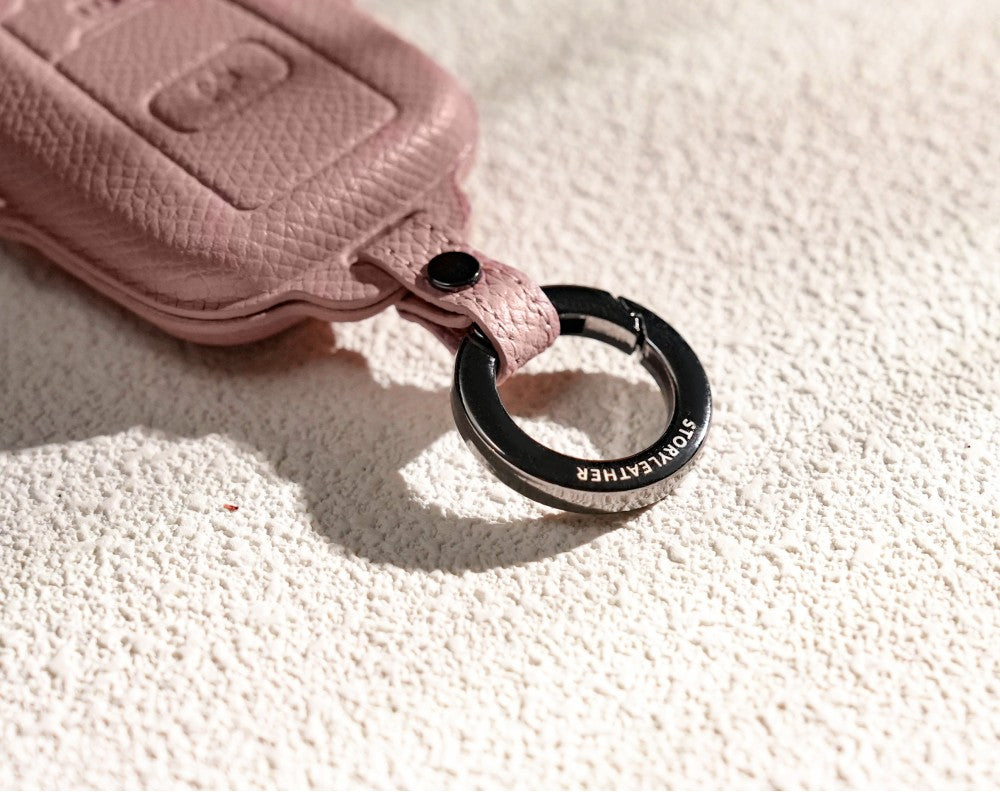 Pink Leather Key Cover for Toyota Smart Key (Style O5)