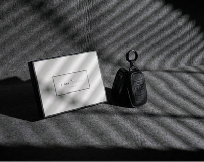 Black Leather Key Cover for Toyota Smart Key (Style R5)