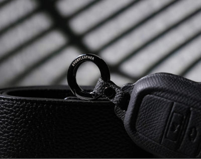 Black Leather Key Cover for Toyota Smart Key (Style R6)