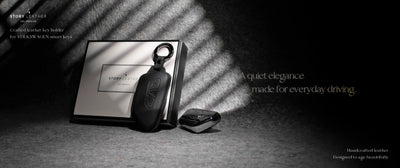 Black Leather Key Cover for Volkswagen & Skoda Smart Key (Style T3)