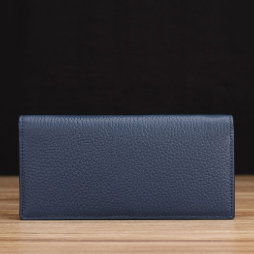 Blue Pebble Grain Leather