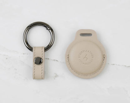 AirTag Leather Keychain - Khaki