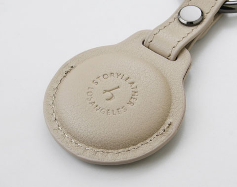 AirTag Leather Keychain - Khaki