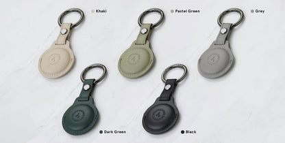 AirTag Leather Keychain - Khaki