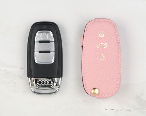 Pink Coaster Key Cover for Audi Car Key