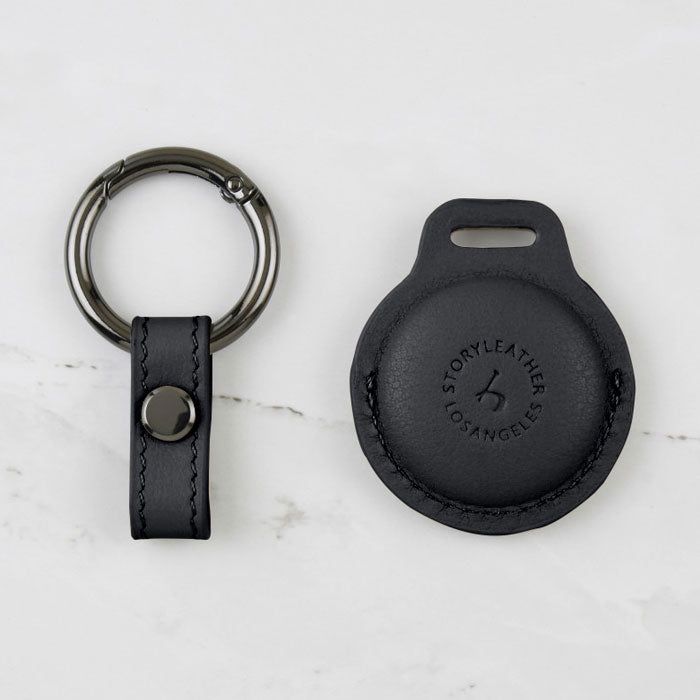 AirTag Leather Keychain - Black