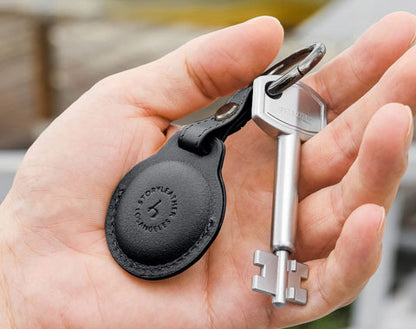 AirTag Leather Keychain - Black