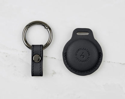 AirTag Leather Keychain - Black