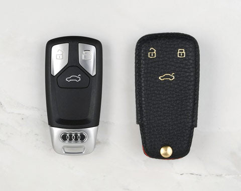 Black Coaster Key Cover for Audi Car Key