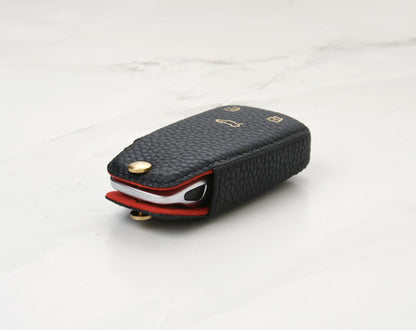 Black Coaster Key Cover for Audi Car Key