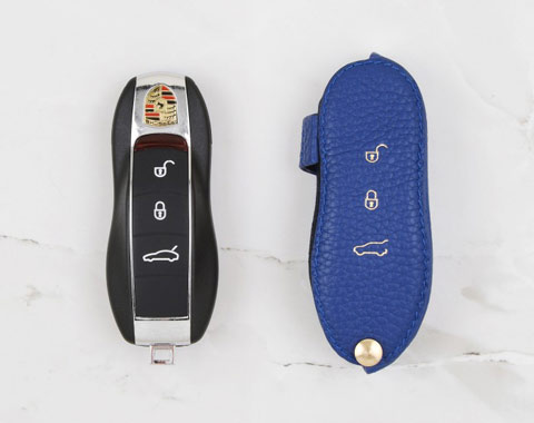 Blue Coaster Key Cover for Porsche Car Key