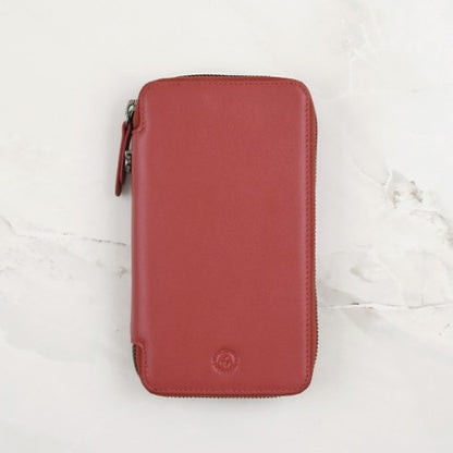 Cardinal Red Calfskin Leather