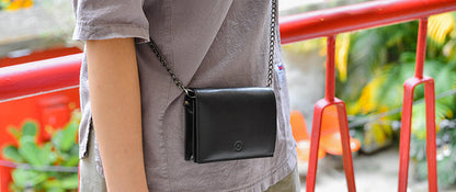 Carina Crossbody Cardholder - Black